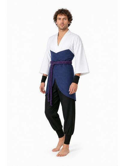 Uchiha Sasuke Cosplay Costume with Cloak and Belt Costume Capes detail