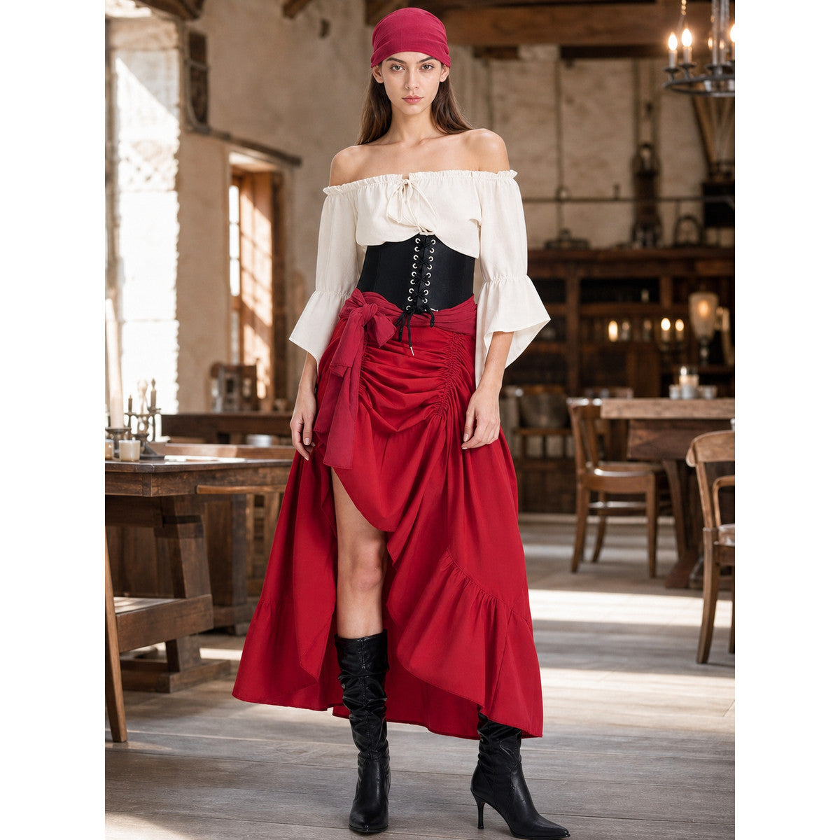 Pirate-Style Costume with Corset lifestyle view