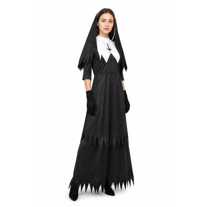 Ritual Hooded Robe with Cross and Gloves product detail