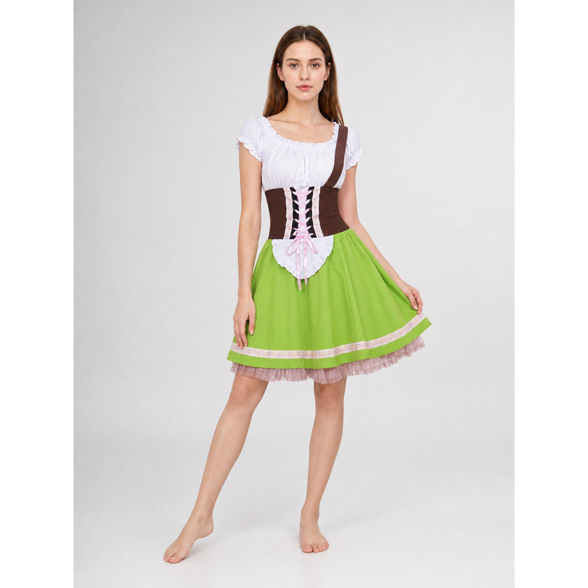 Folk-style dress for stage performances and events Costume Dresses detail