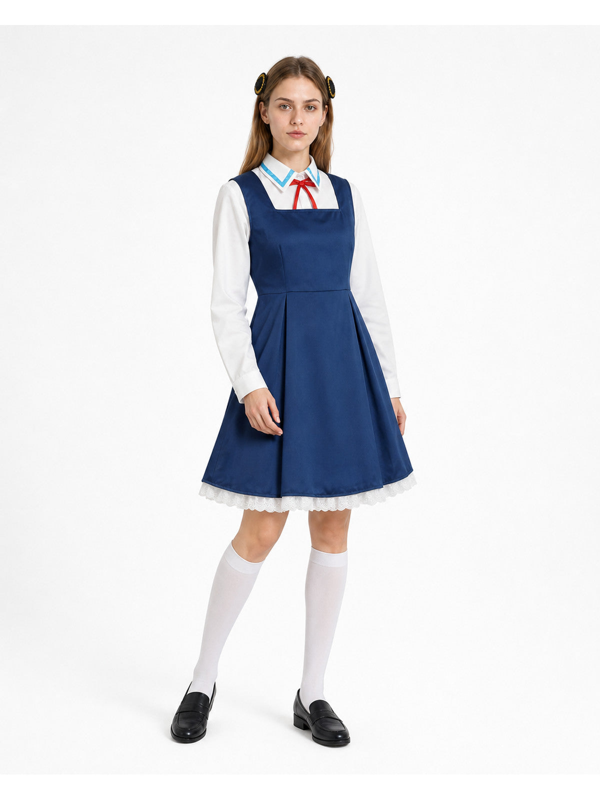Cosplay costume with dress, shirt, and accessories