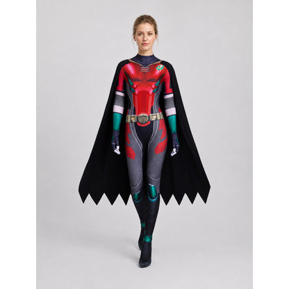 Superhero Cosplay Costume — Jumpsuit with Cape product detail