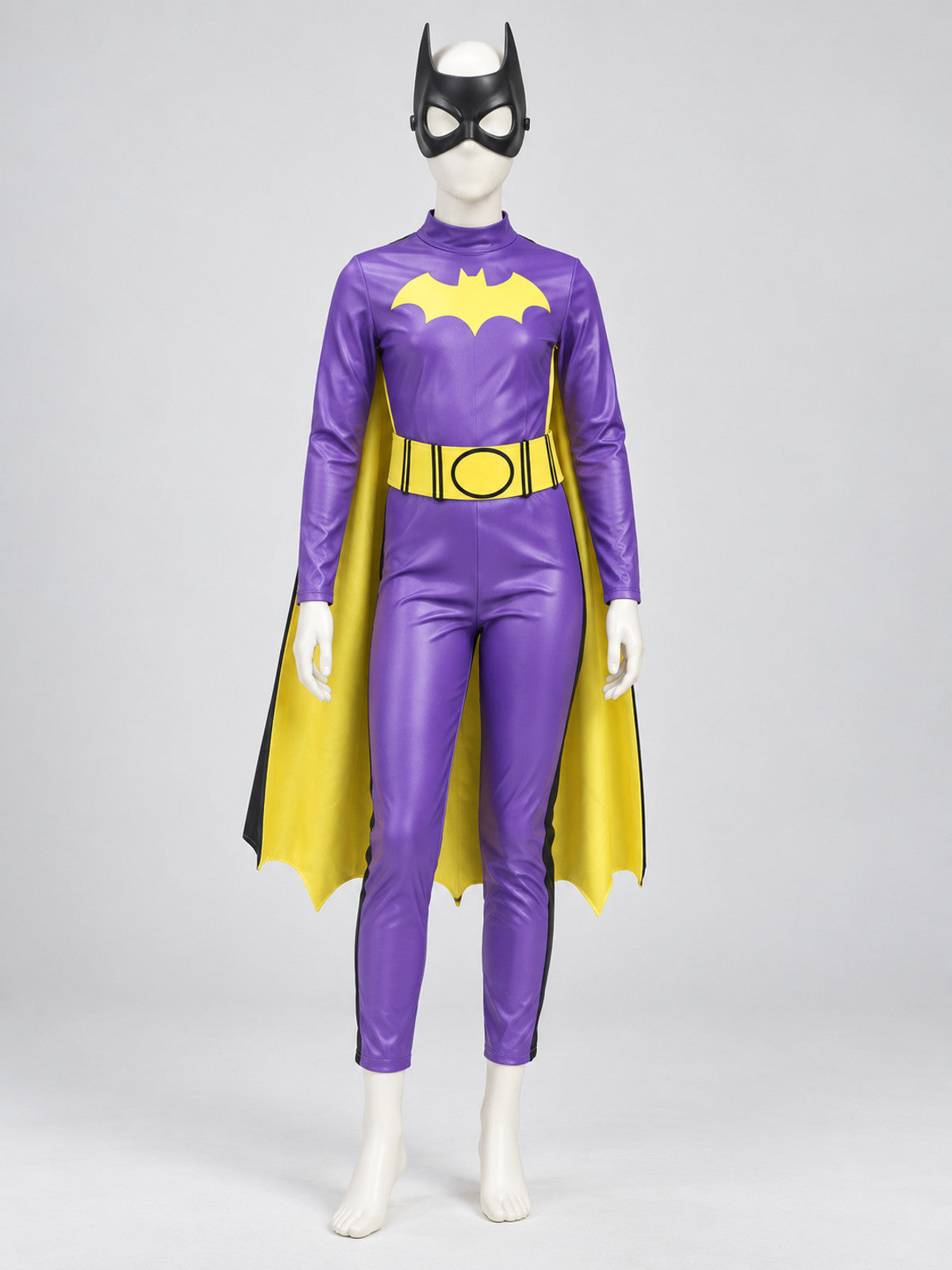 Kids' superhero costume with yellow cape