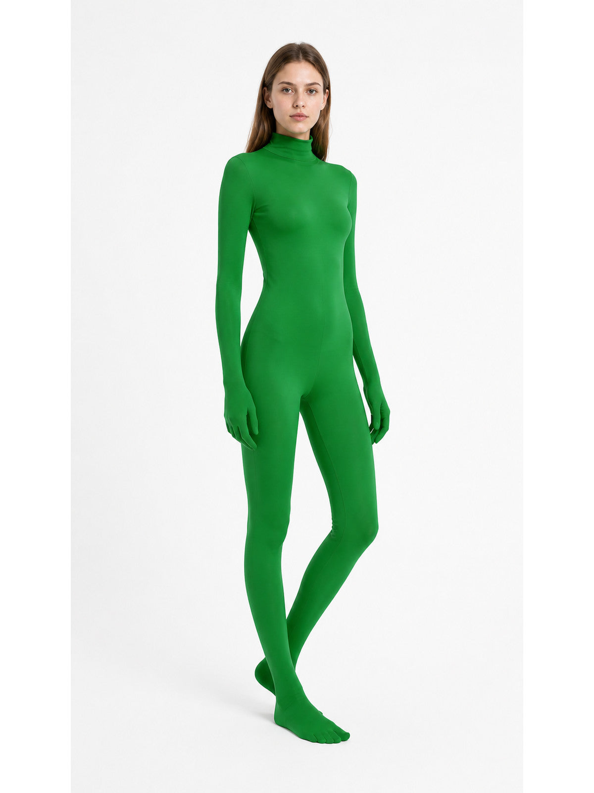 Green Jumpsuit with Covered Hands and Feet