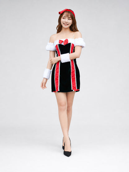 New Year's Stage Costume with Bow and Trim Costume Accessories detail