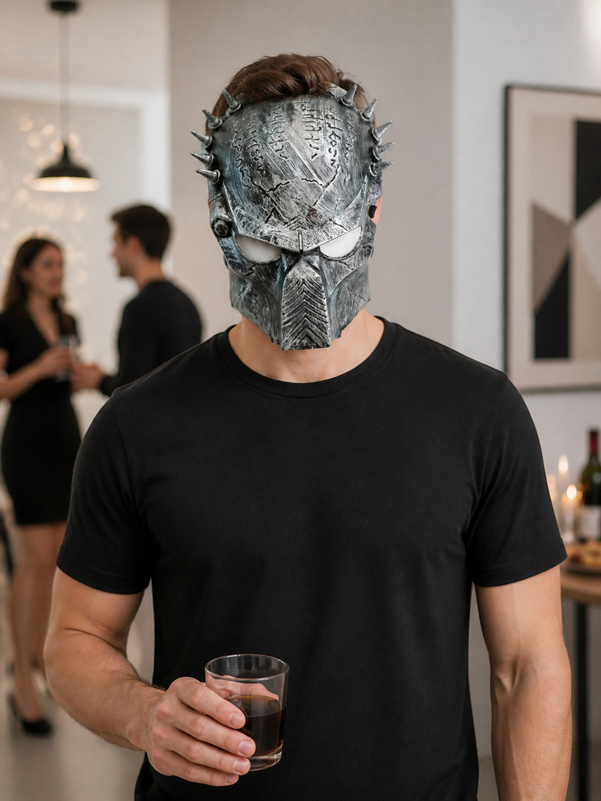 Halloween Mask with Spikes and Raised Detailing lifestyle view