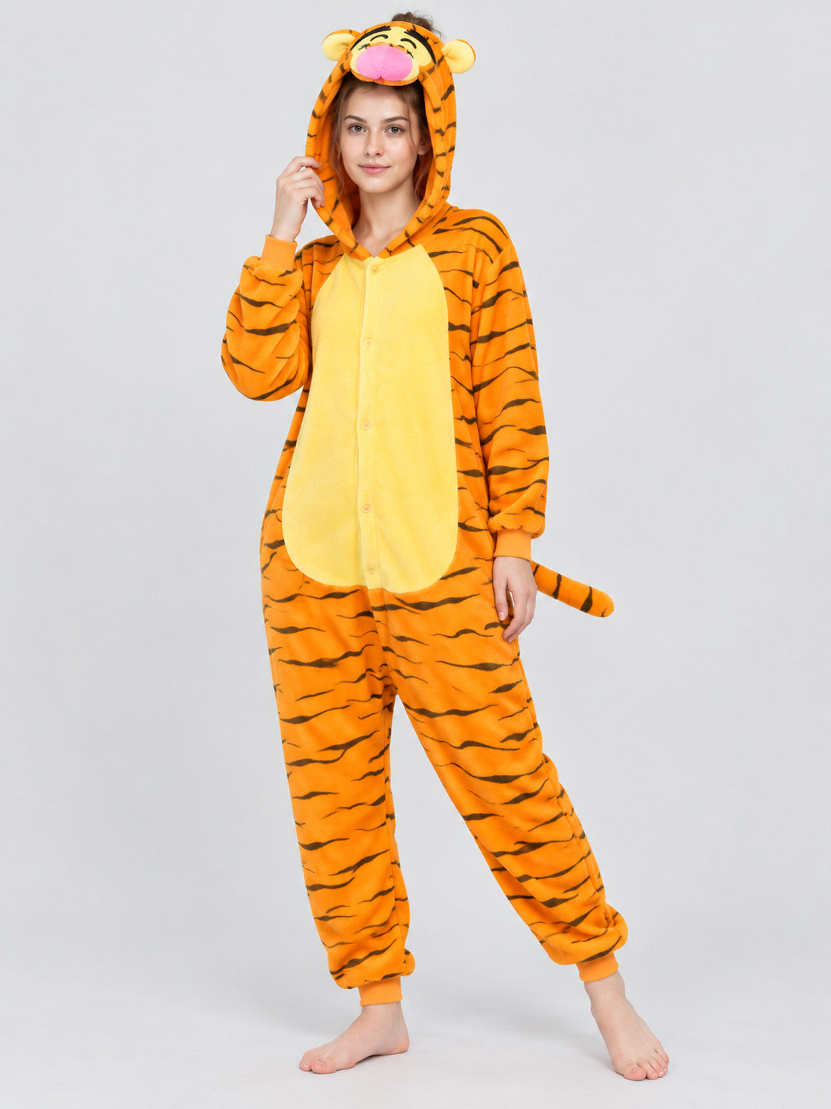 Tiger Kigurumi Pajama with Hood and Tail