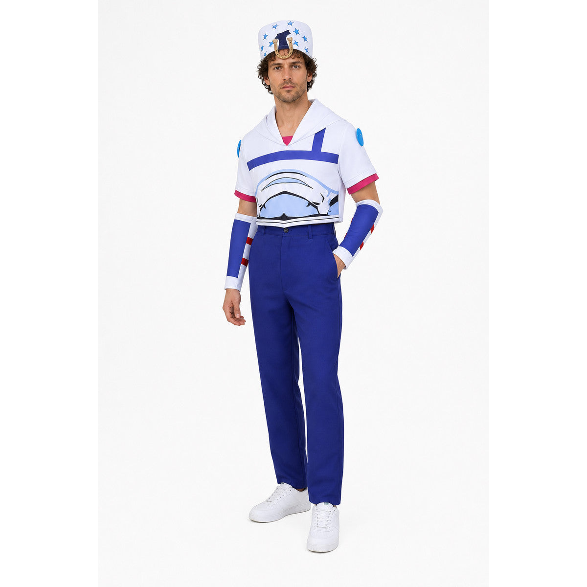 Johnny Joestar Cosplay Costume with Pants and Hat Costume Headwear detail