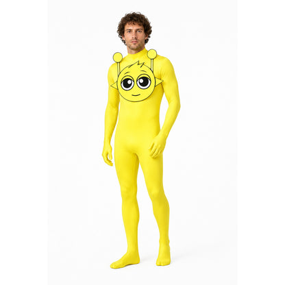 Yellow Hooded Alien Jumpsuit lifestyle view