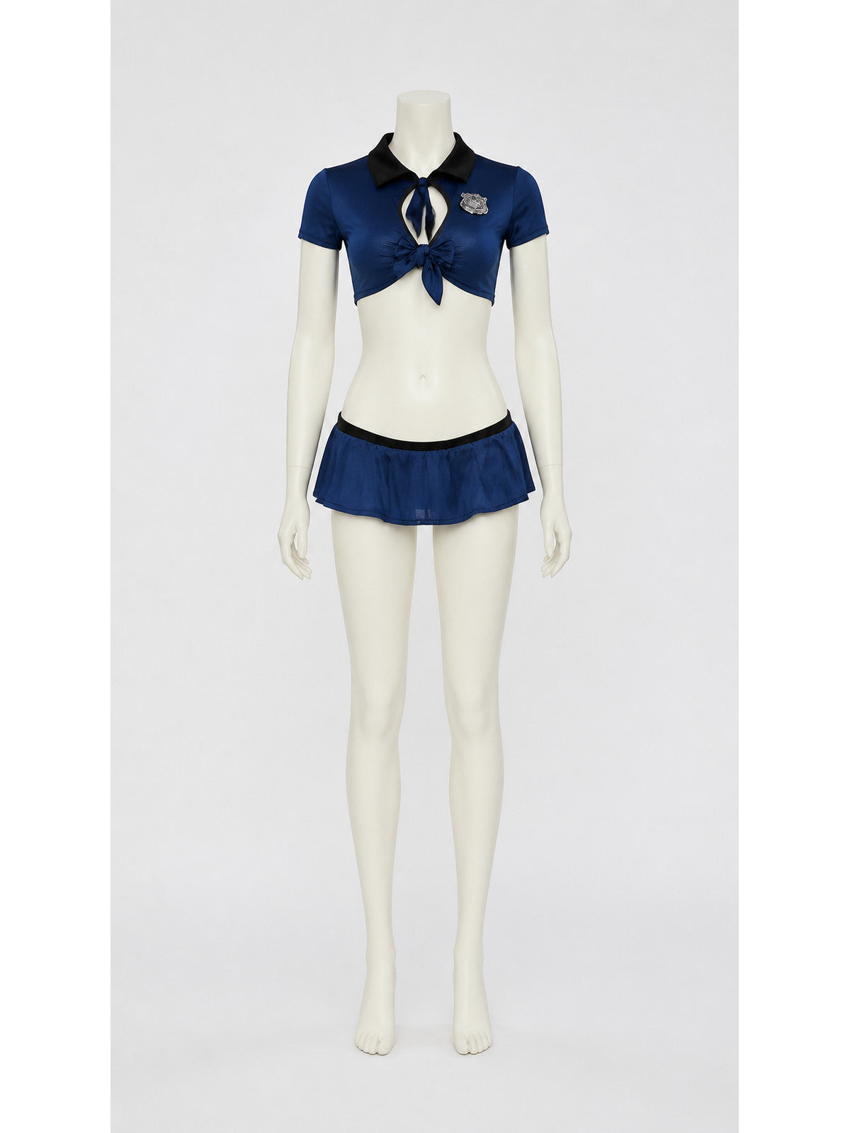 Police Costume with Cropped Top and Skirt Costumes detail