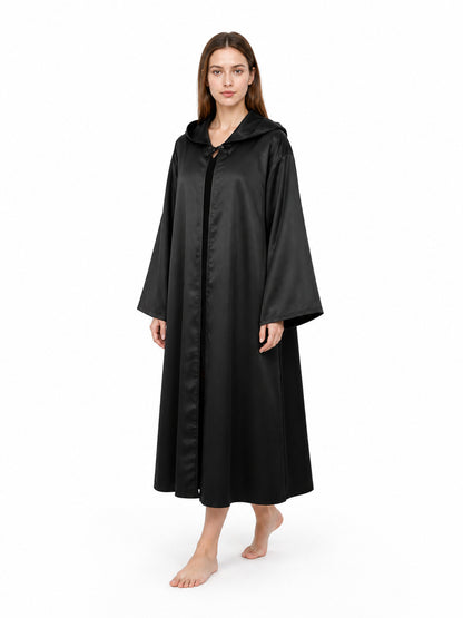 Hooded Cloak with Wide Sleeves