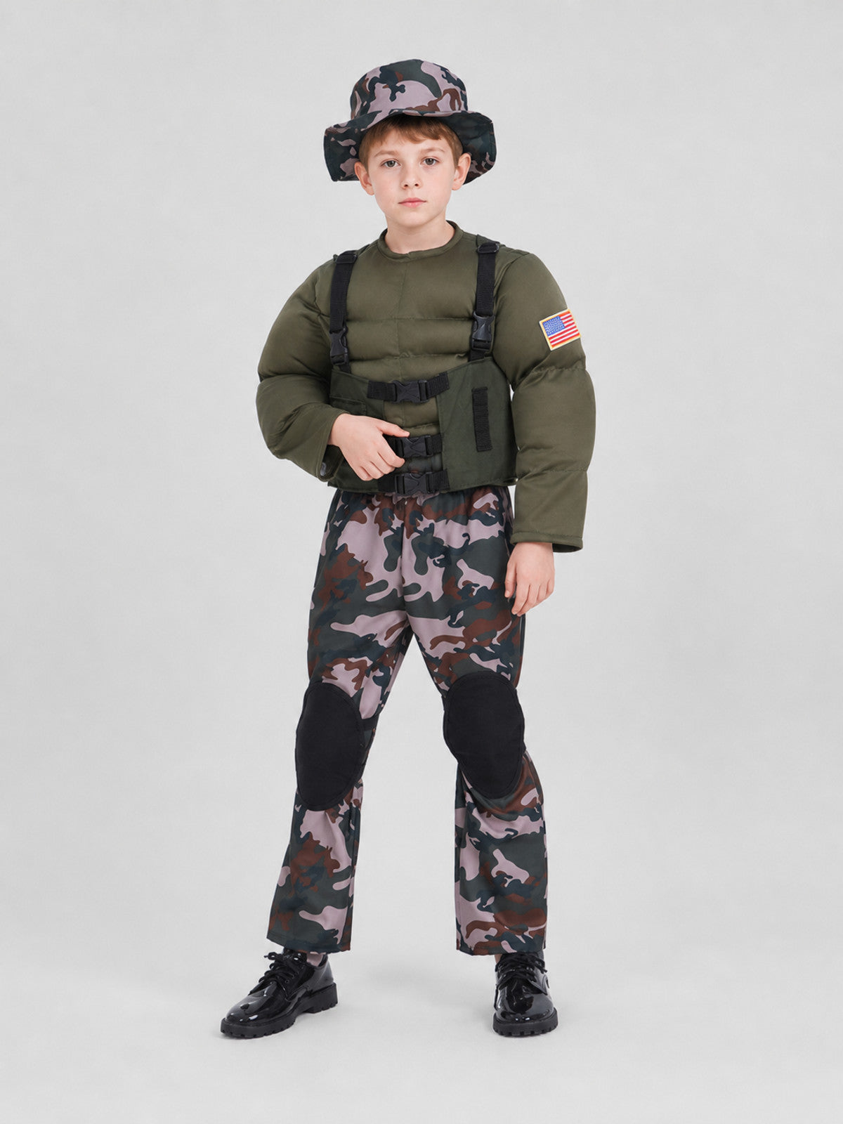 Children’s Camouflage Military-Style Costume for Cosplay product detail