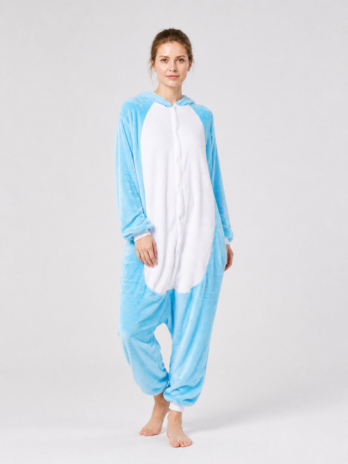 Warm Husky Flannel Pajama Jumpsuit with Hood product detail
