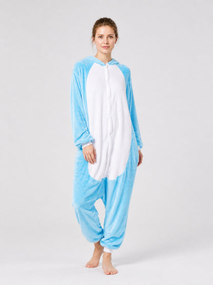 Warm Husky Flannel Pajama Jumpsuit with Hood product detail