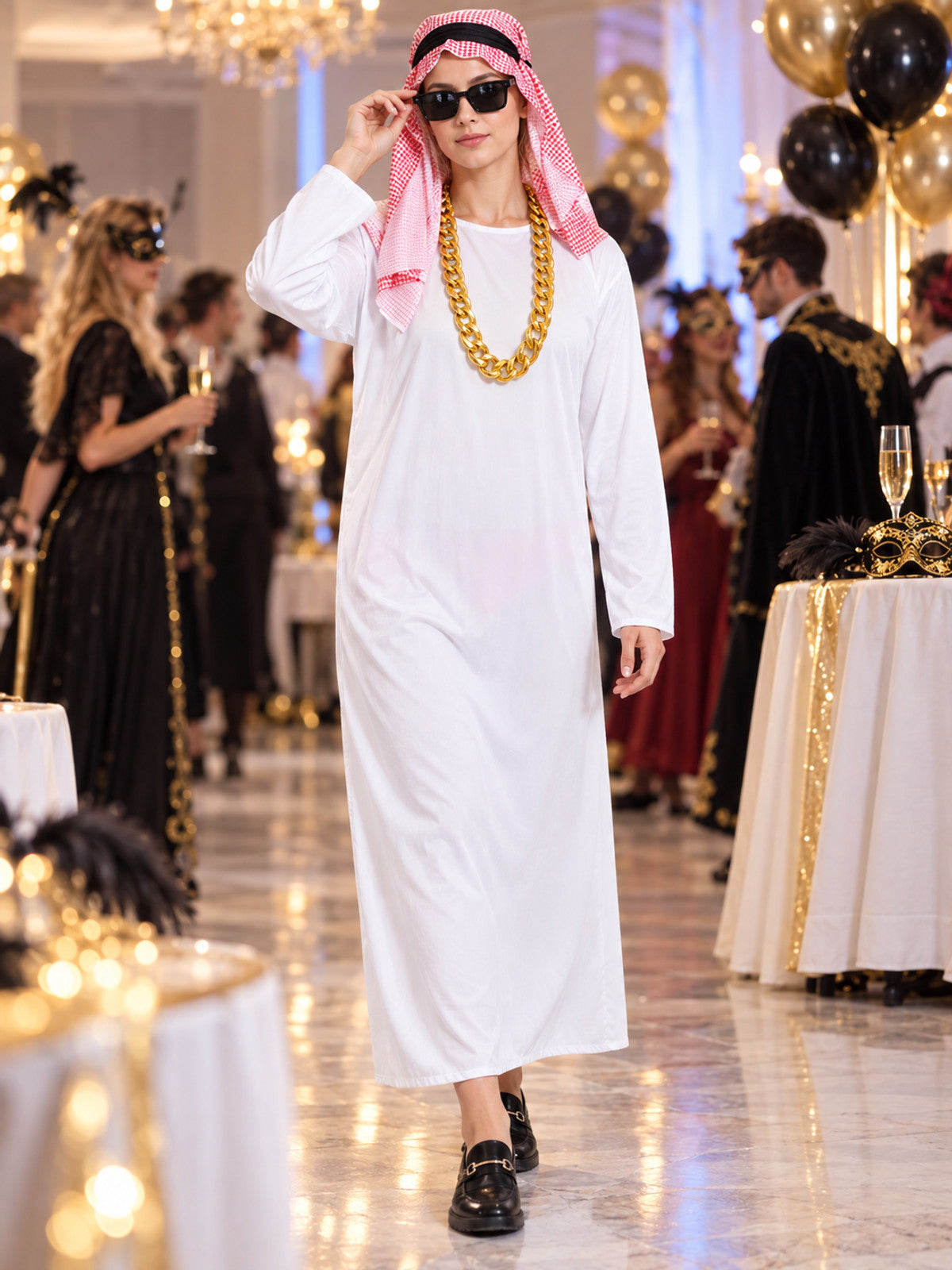 Arabic-Style Carnival Costume with Chain lifestyle view