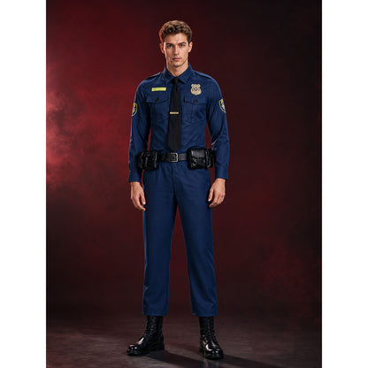 Rabbit Police Officer Costume Set with Badge, Belt, and Necktie - Halloween main product view