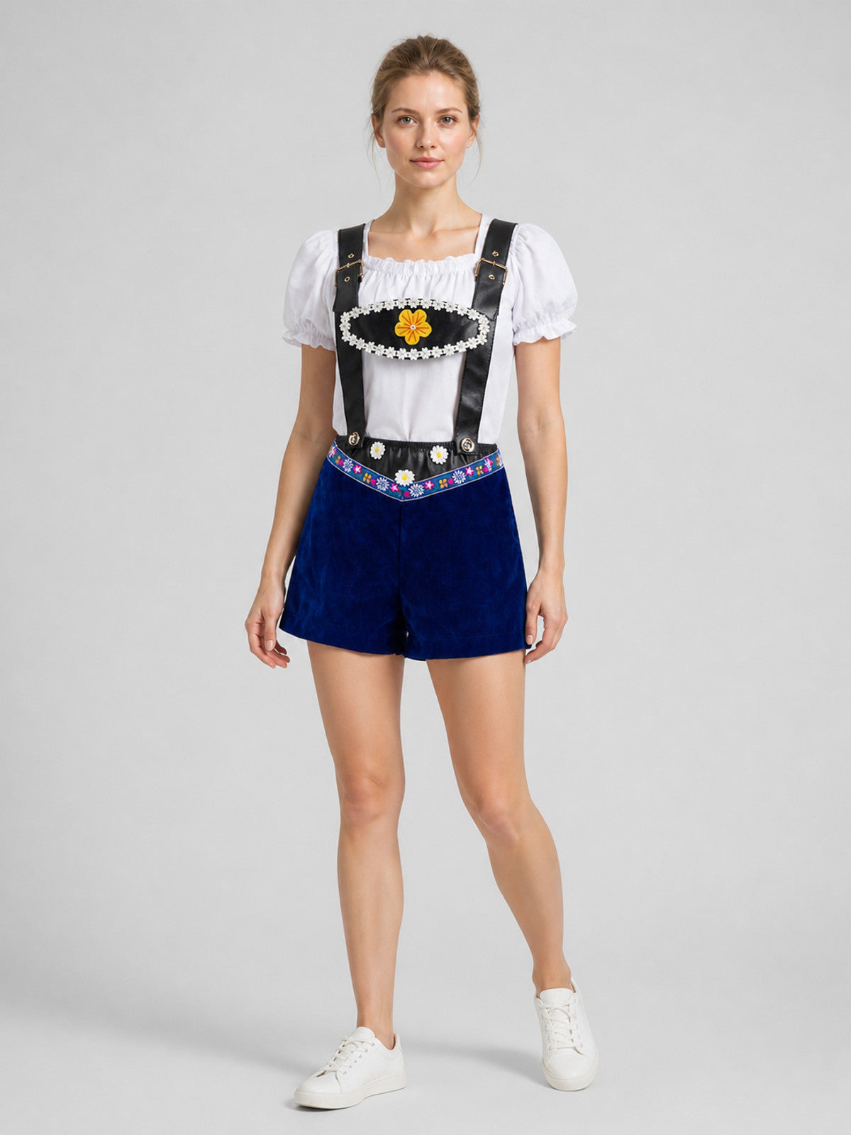 Beer Festival Costume: White Blouse and Shorts Costumes detail