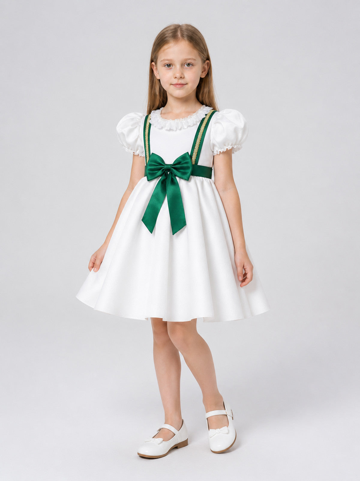 Princess Party Dress with Puff Sleeves