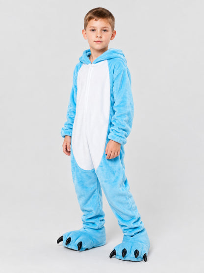 Kids Dinosaur Hooded Pajama Jumpsuit