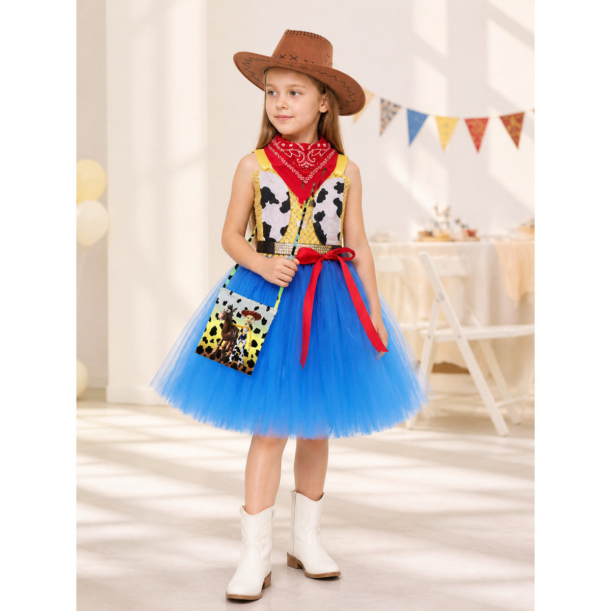 Halloween Cowgirl Costume with Tutu Skirt