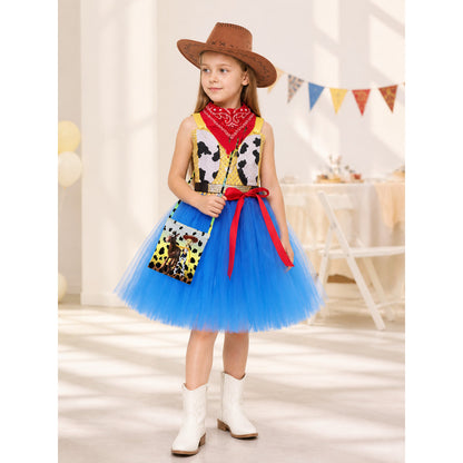 Halloween Cowgirl Costume with Tutu Skirt