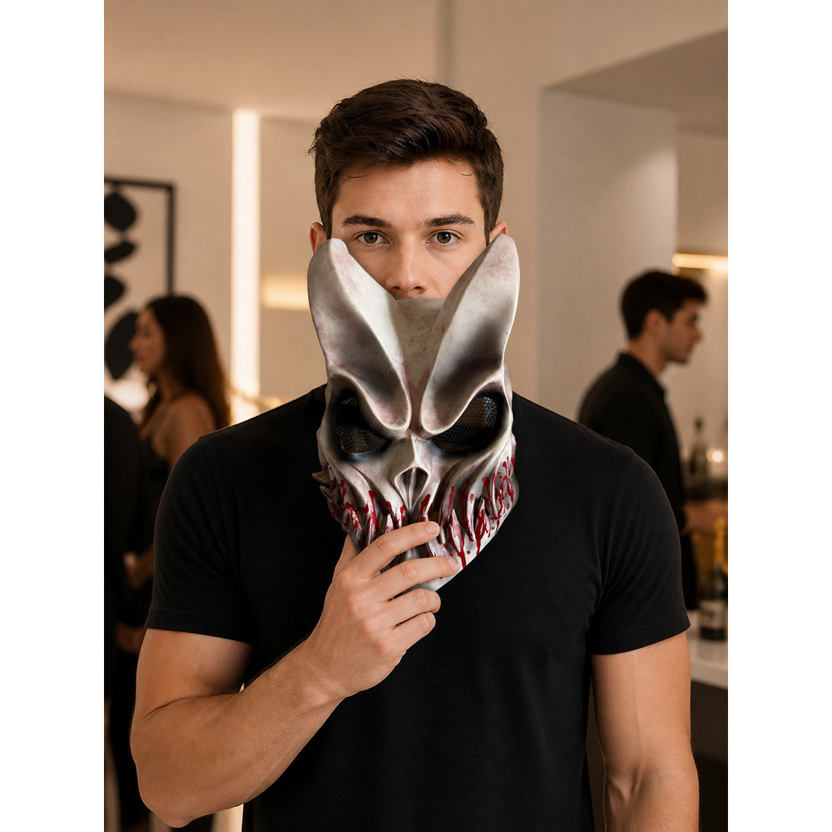 Demonic Carnival Mask for Halloween and Cosplay lifestyle view