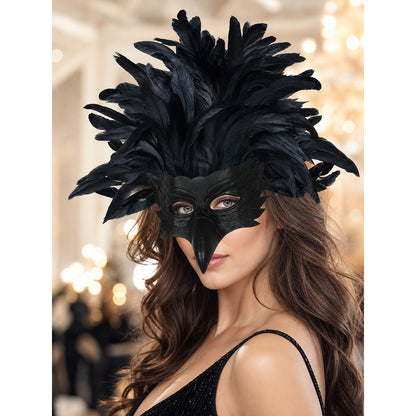 Eagle Mask with Feathers for Masquerade and Photoshoot lifestyle