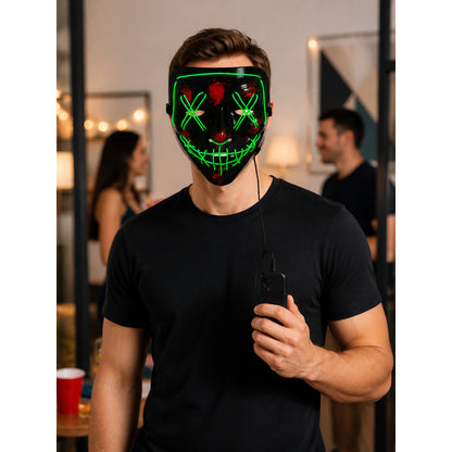 Halloween LED Light-Up Mask with Red Splatter lifestyle view