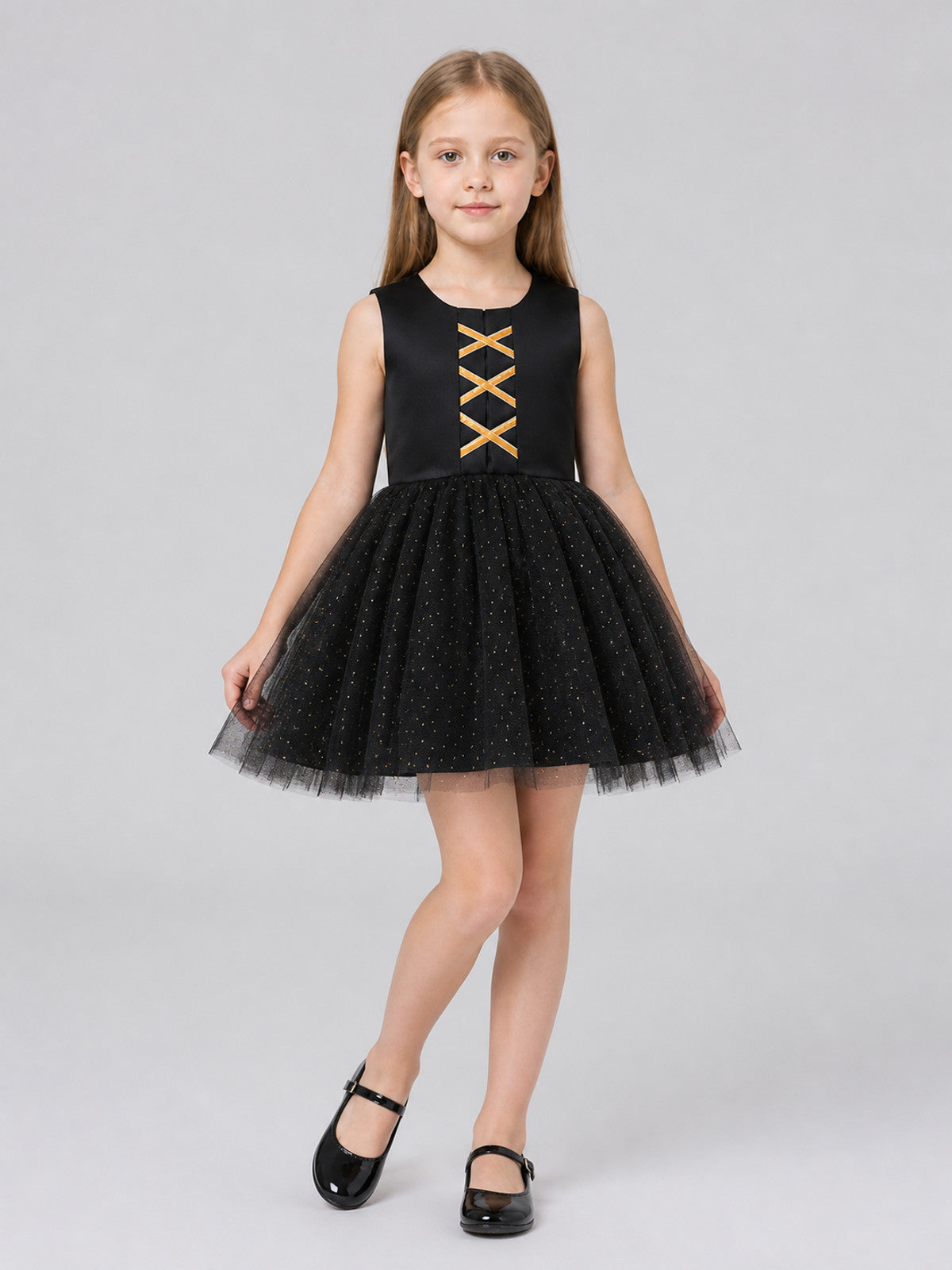 Children's Tutu Dress with Pumpkin and Bat Print Costume Dresses detail