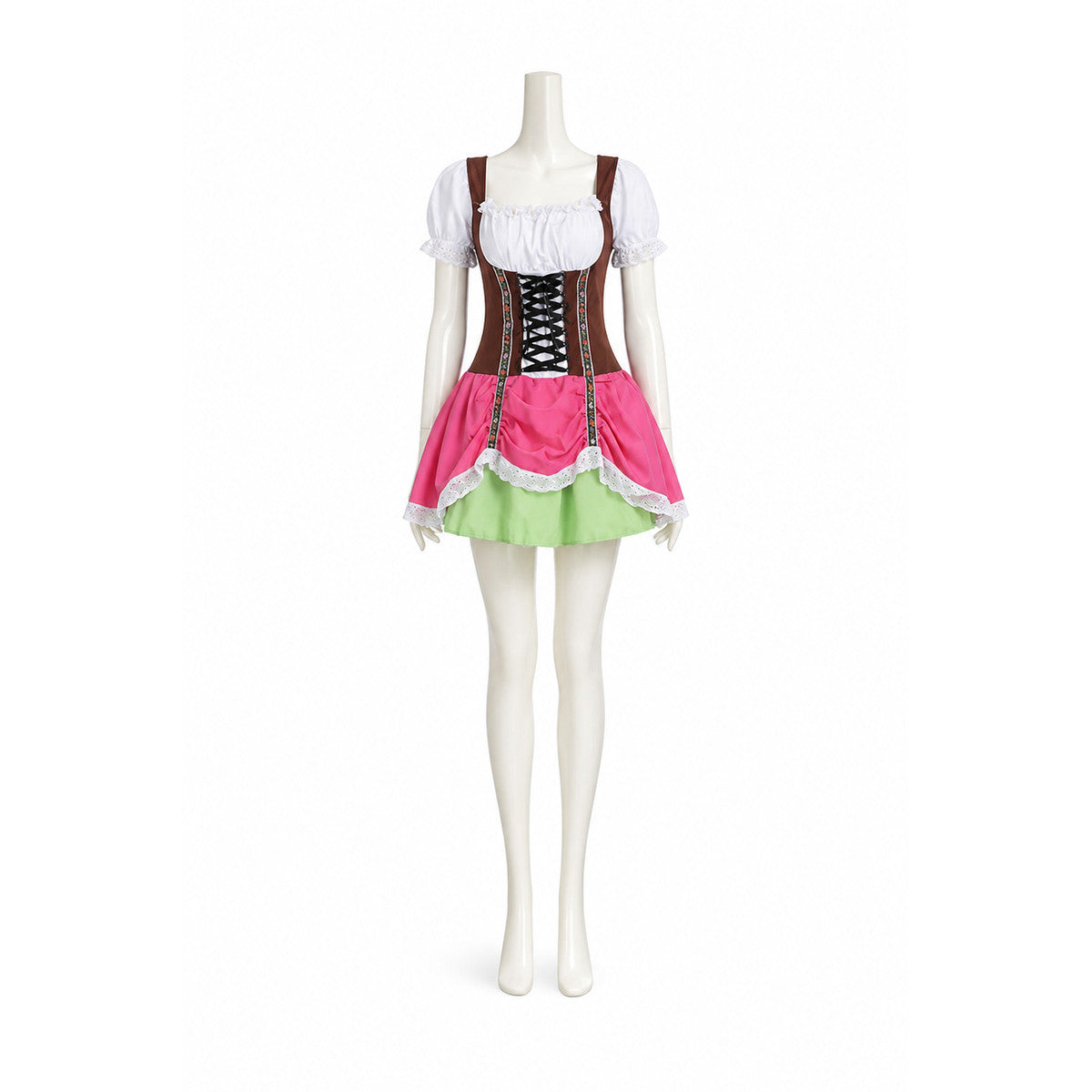 Short Tiered Dress with Lace and Lacing lifestyle