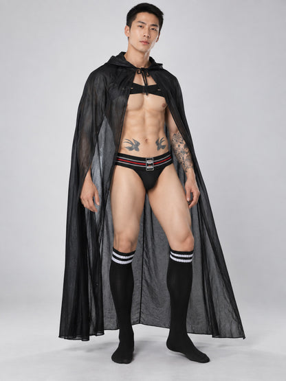 Black Hooded Vampire Halloween Costume