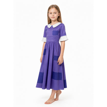 Purple-Eared Circus Clown Cosplay Jumpsuit lifestyle