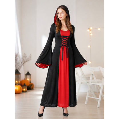 Carnival Costume: Long Black and Red Dress lifestyle view