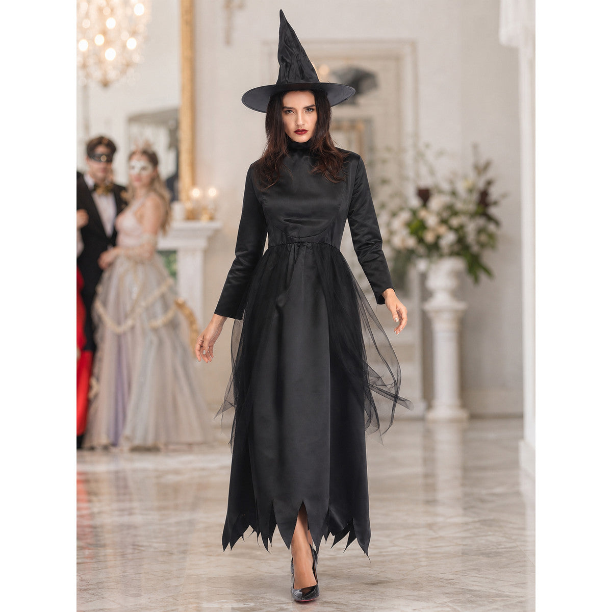 Witch Costume with Hat for Cosplay and Halloween