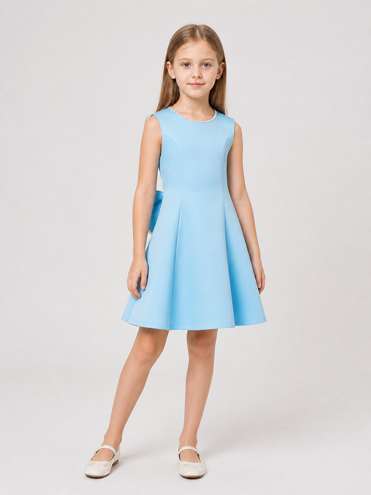 Girls' Dressy Sky Blue A-Line Dress Costume Dresses detail