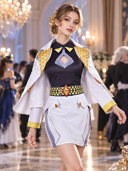 Anna Cosplay Costume: Jacket, Top, Skirt, Belt