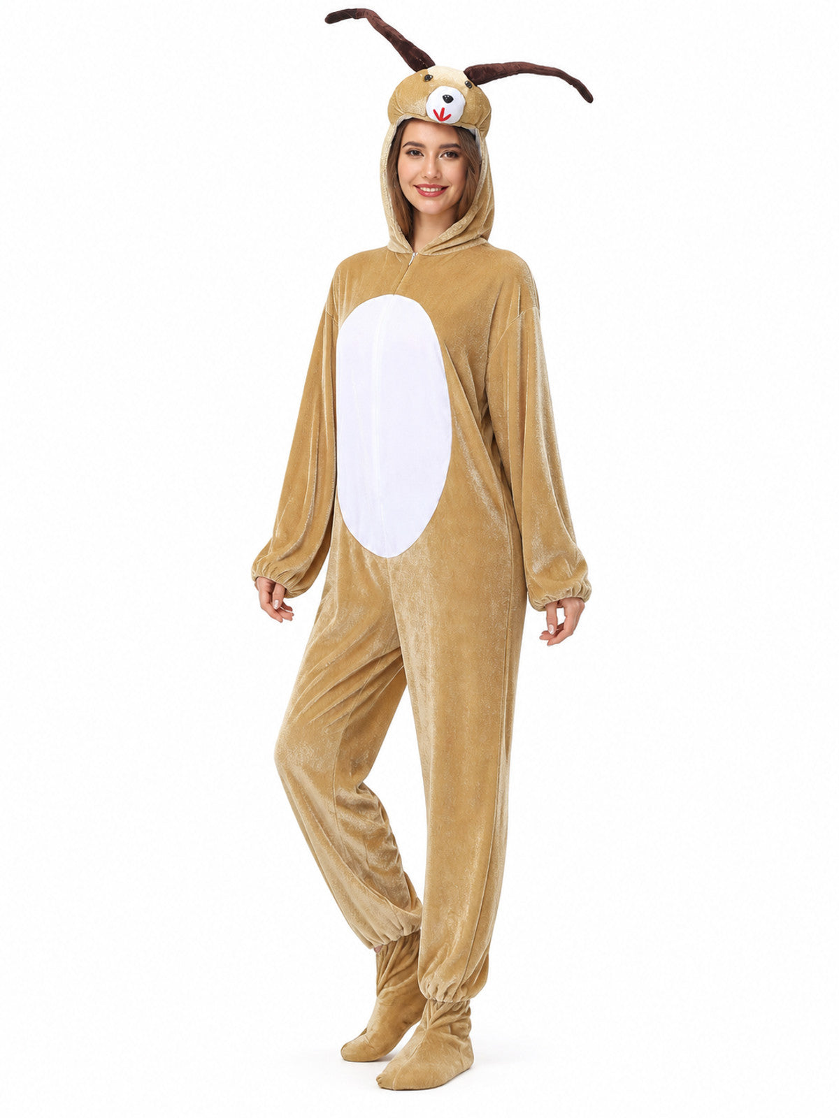 One-Piece Baby Goat Costume with Hood, Brown Costumes detail