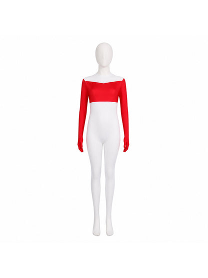 Red and White Cartoon Character Jumpsuit product detail