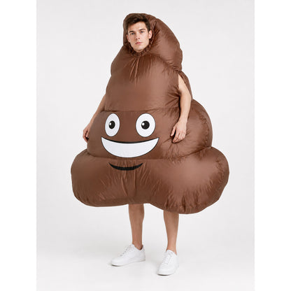 Inflatable Poop Costume with Face, One Size