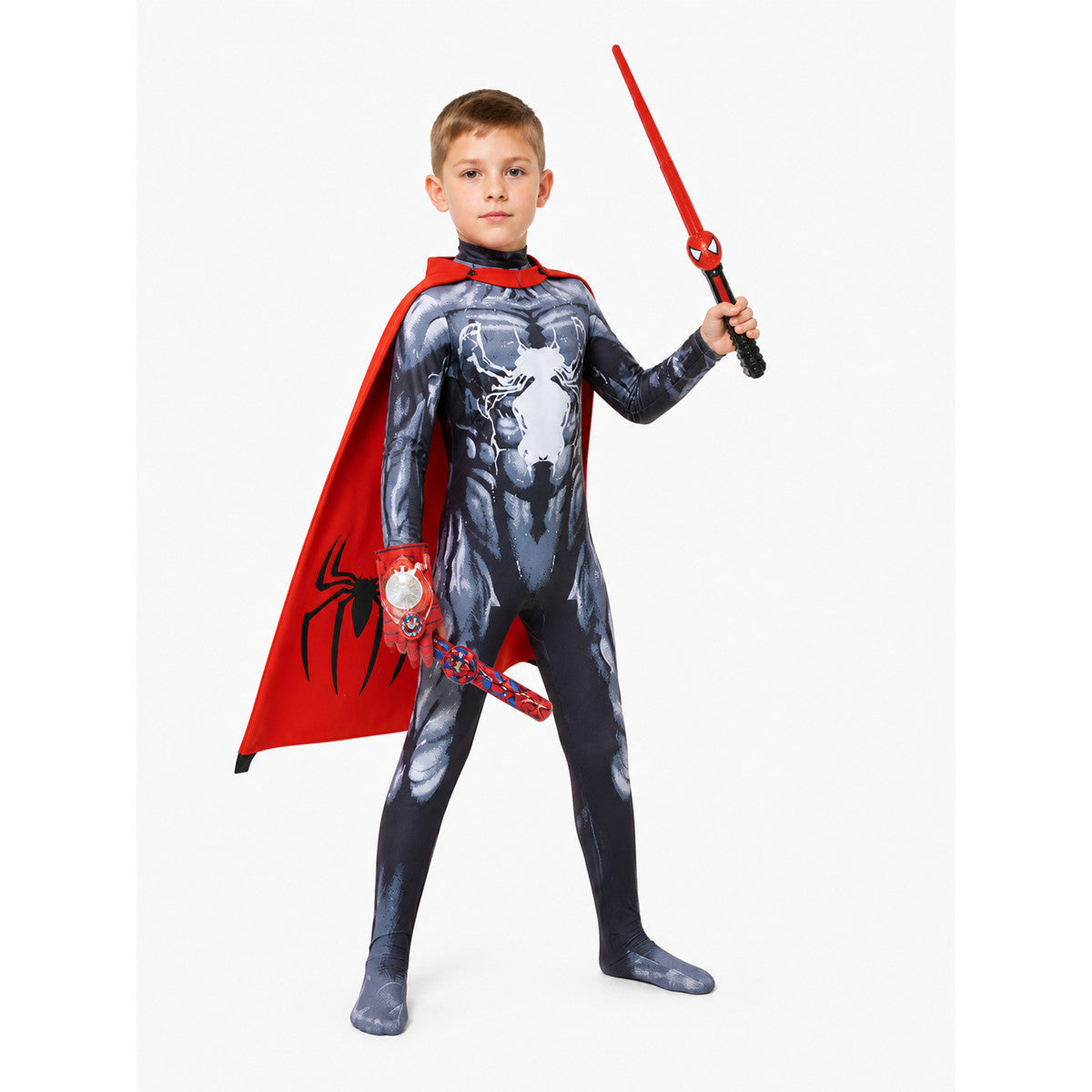 Children’s Venom Costume, Black with White Spider product detail