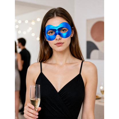 Blue Carnival Mask for Halloween and Cosplay lifestyle view