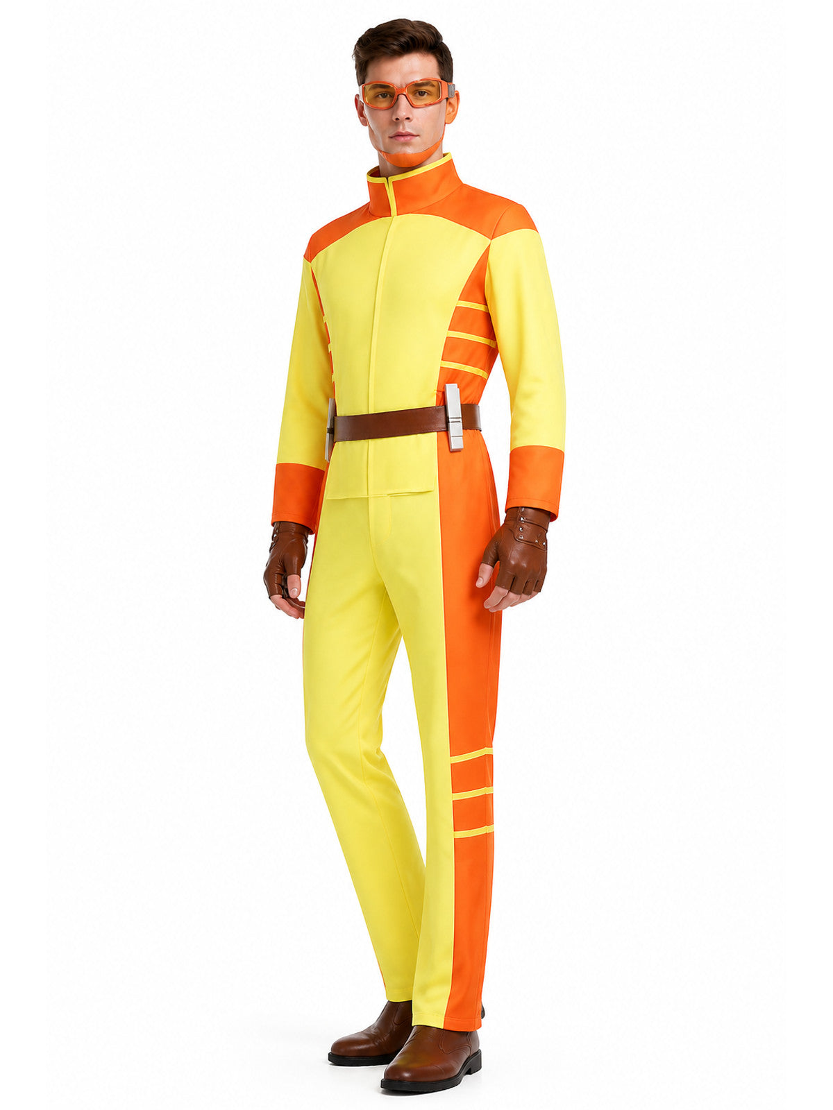 Superhero cosplay costume with mask and gloves