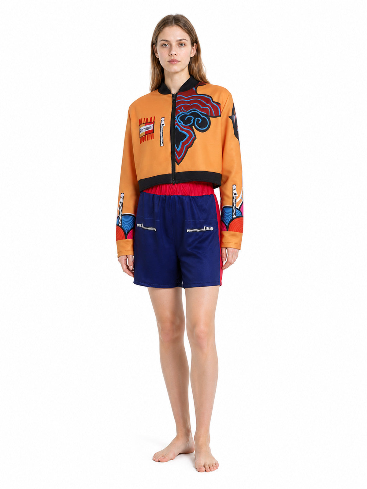 Kids' cosplay costume: cropped jacket and shorts