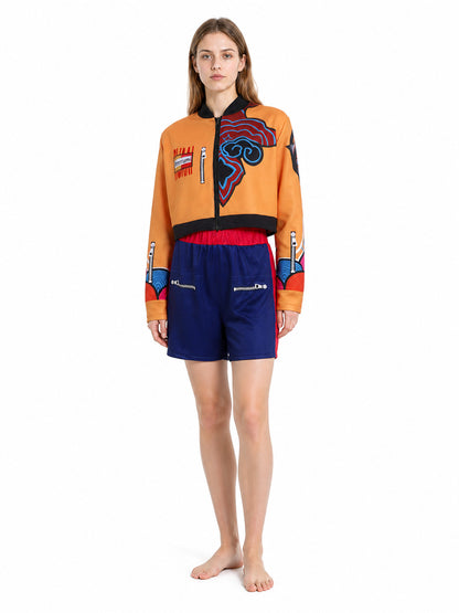 Kids' cosplay costume: cropped jacket and shorts