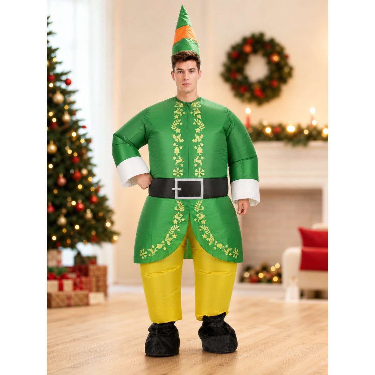 Festive carnival costume with hat lifestyle view