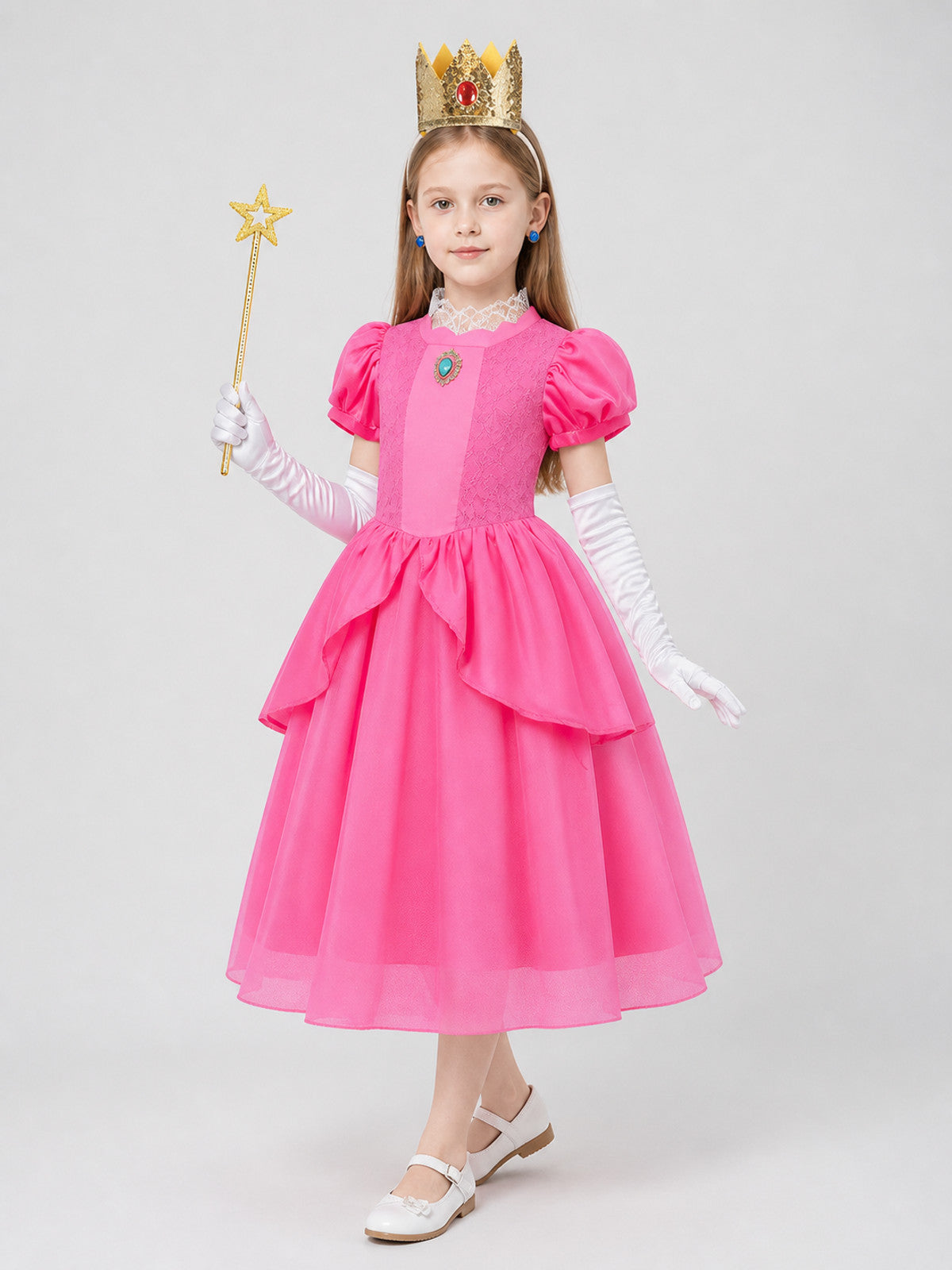 Princess Ball Gown with Crown and Magic Wand