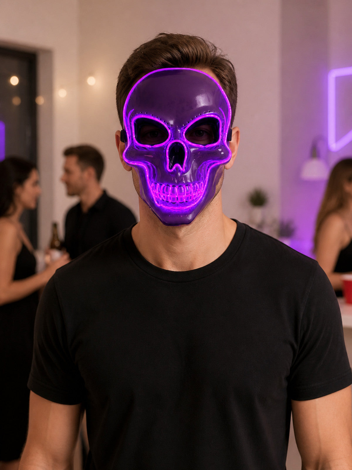 Glowing Halloween Skull Mask