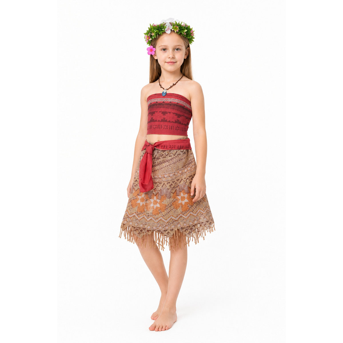 Moana Costume with Skirt and Necklace for Children Costumes detail