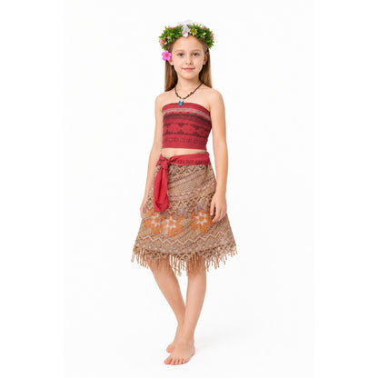 Moana Costume with Skirt and Necklace for Children Costumes detail