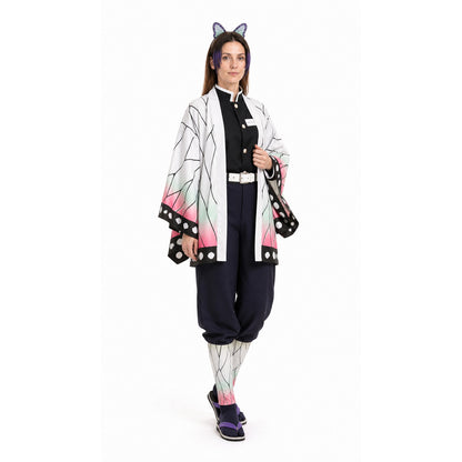 Shinobu Kochou Cosplay Costume with Cape and Wig Costume Capes detail